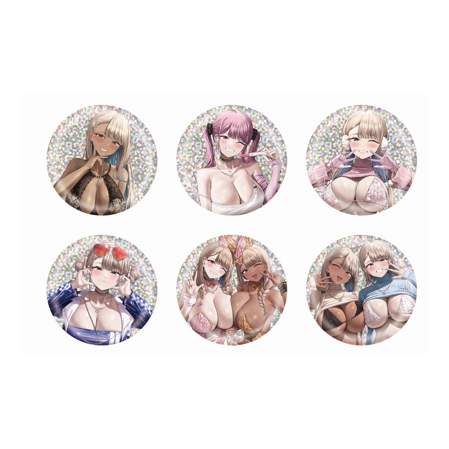 EmST くせ個展「私にだけ優しいギャル家庭教師」缶バッジランダム(全6種)