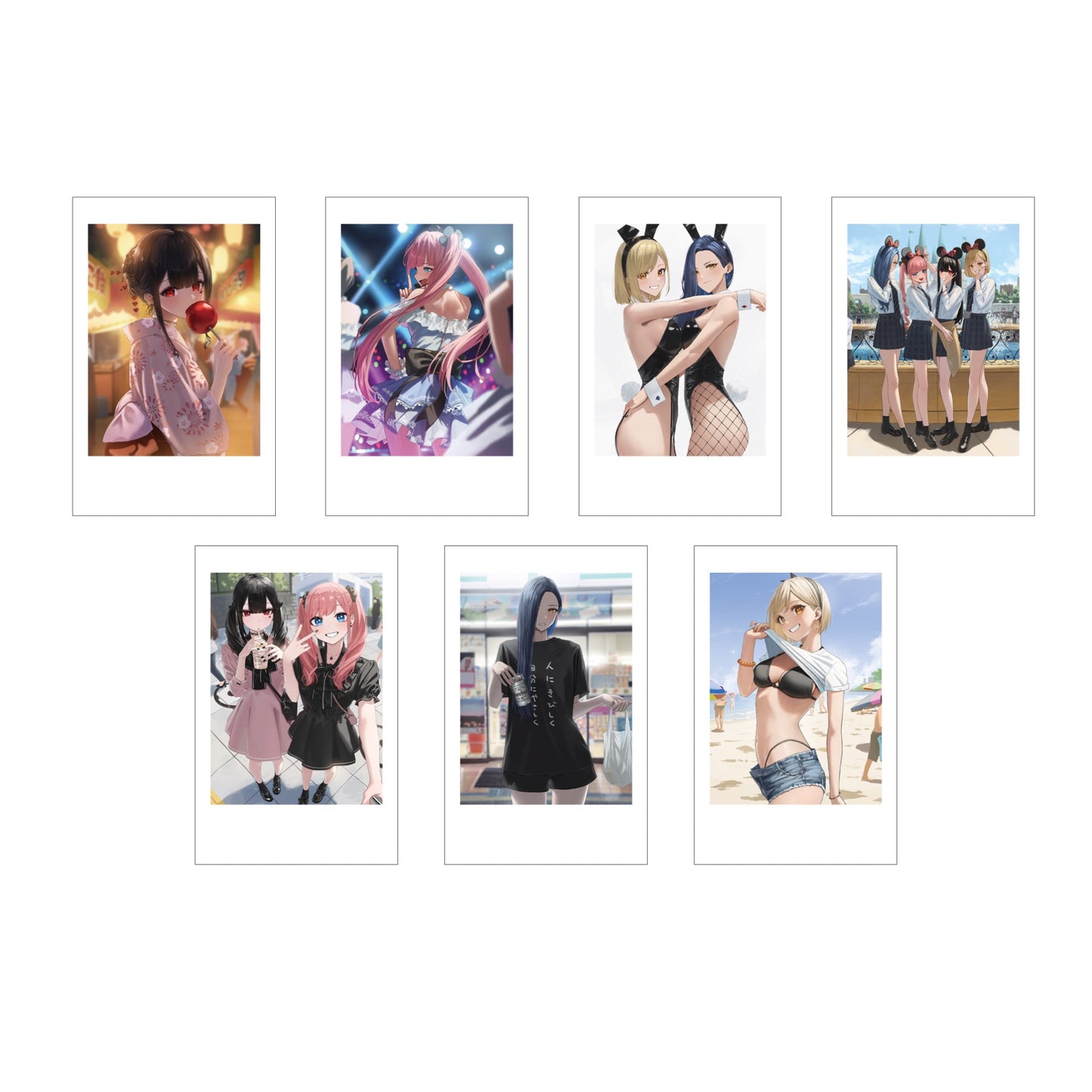 はらけんし個展『TOUCH』ランダムチェキ風ステッカー