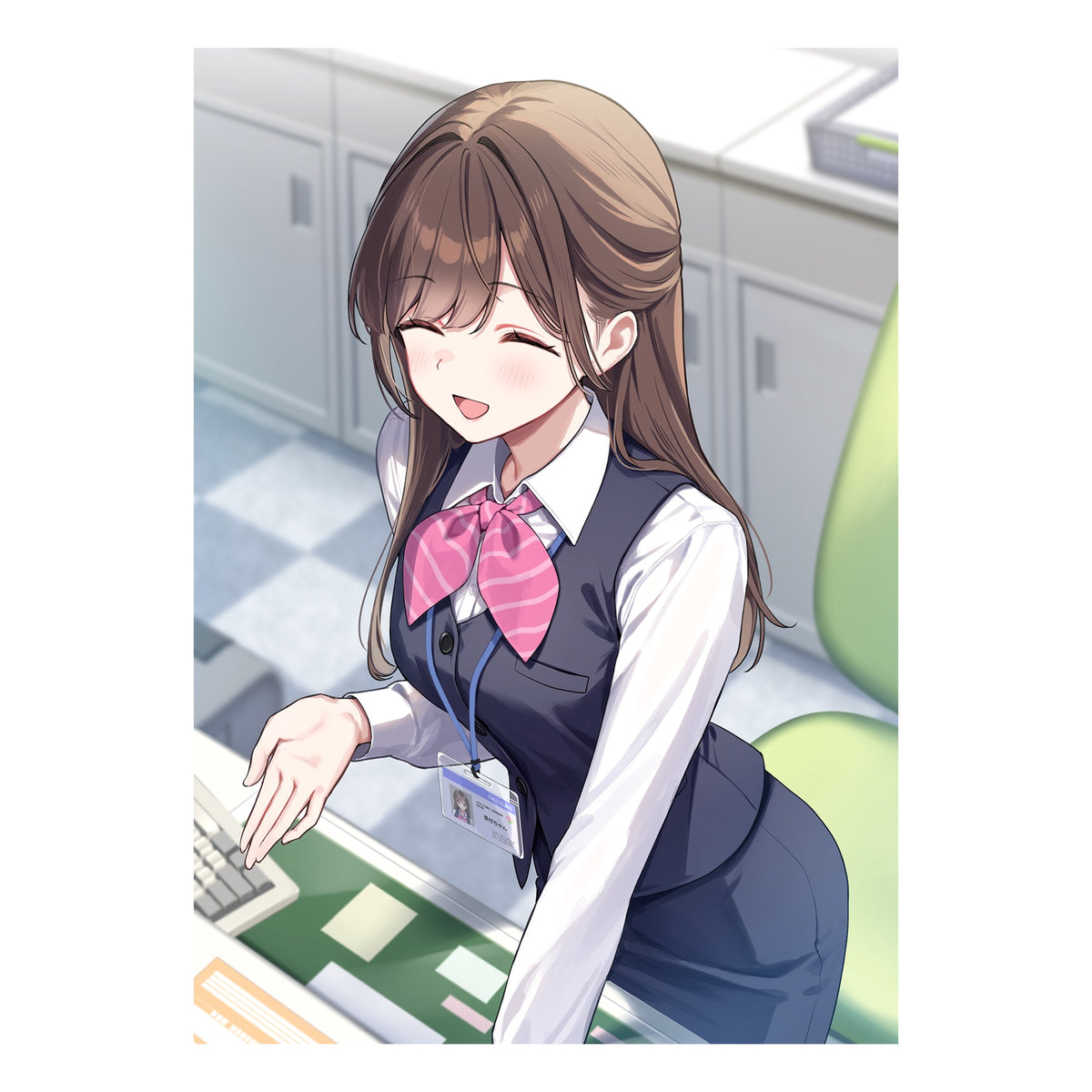 天城しの個展『受付ちゃんの外出』B3マットコーティングポスターA
