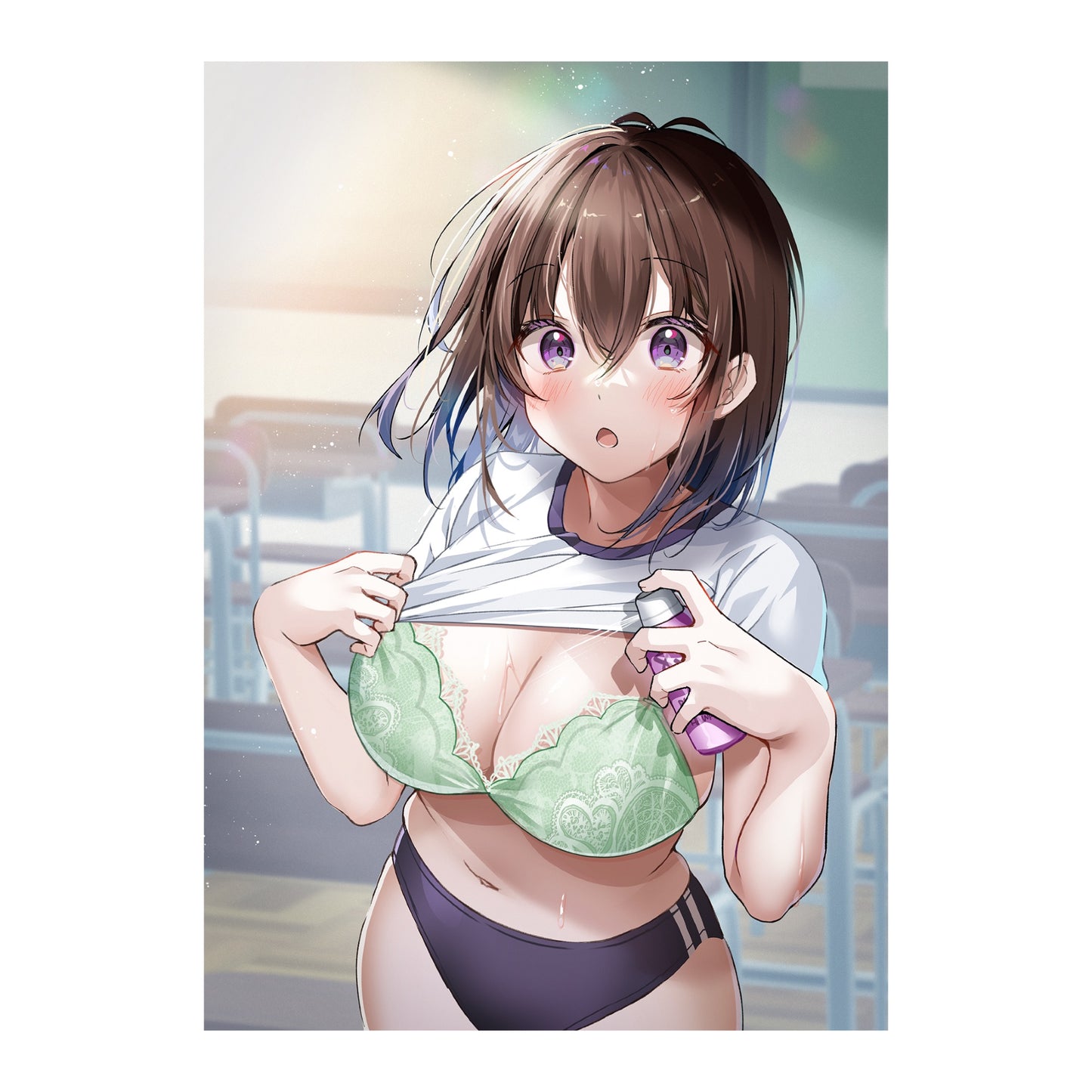 EmST 白クマシェイク個展「ラッキーエイト」B3マット加工ポスターB