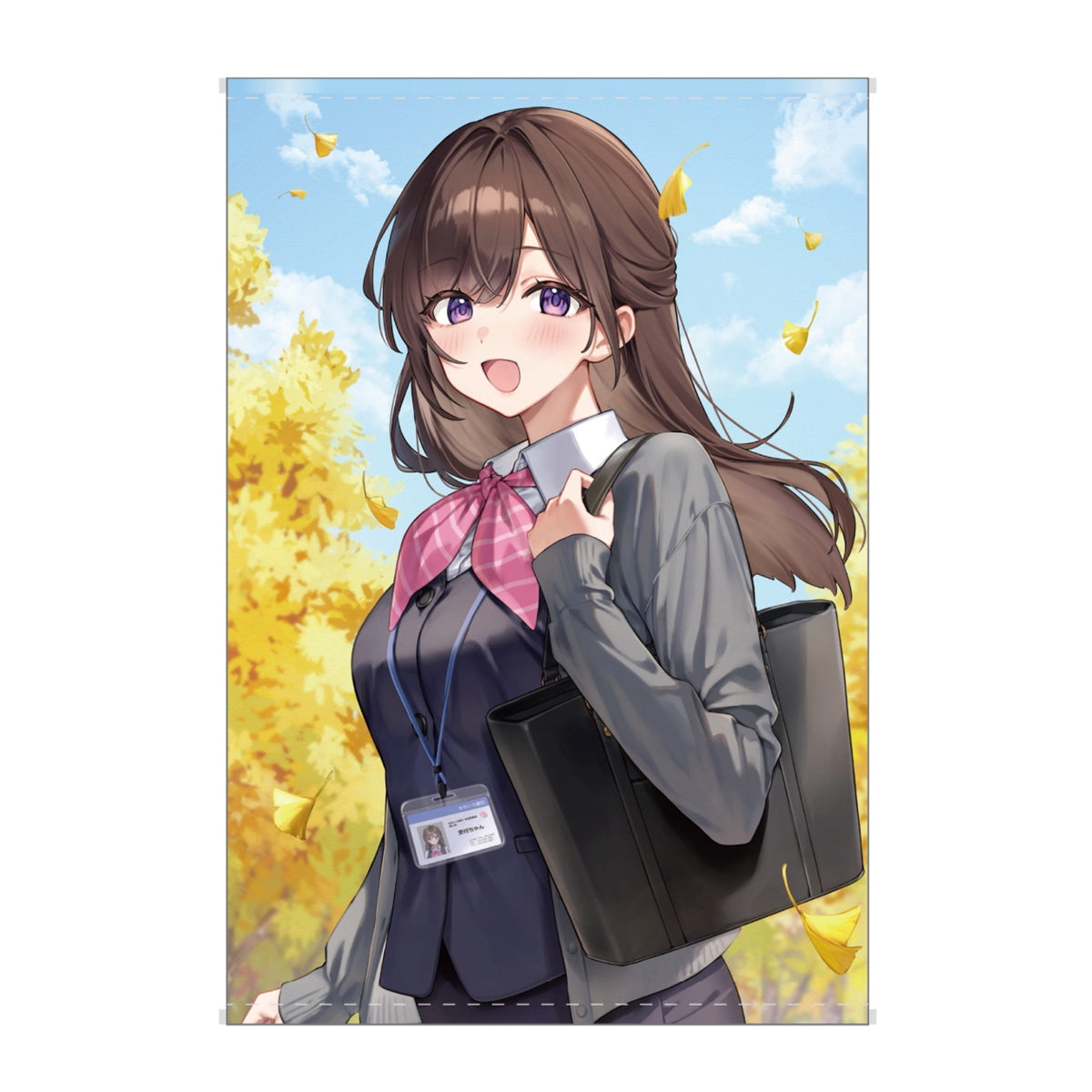 天城しの個展『受付ちゃんの外出』B2タペストリー