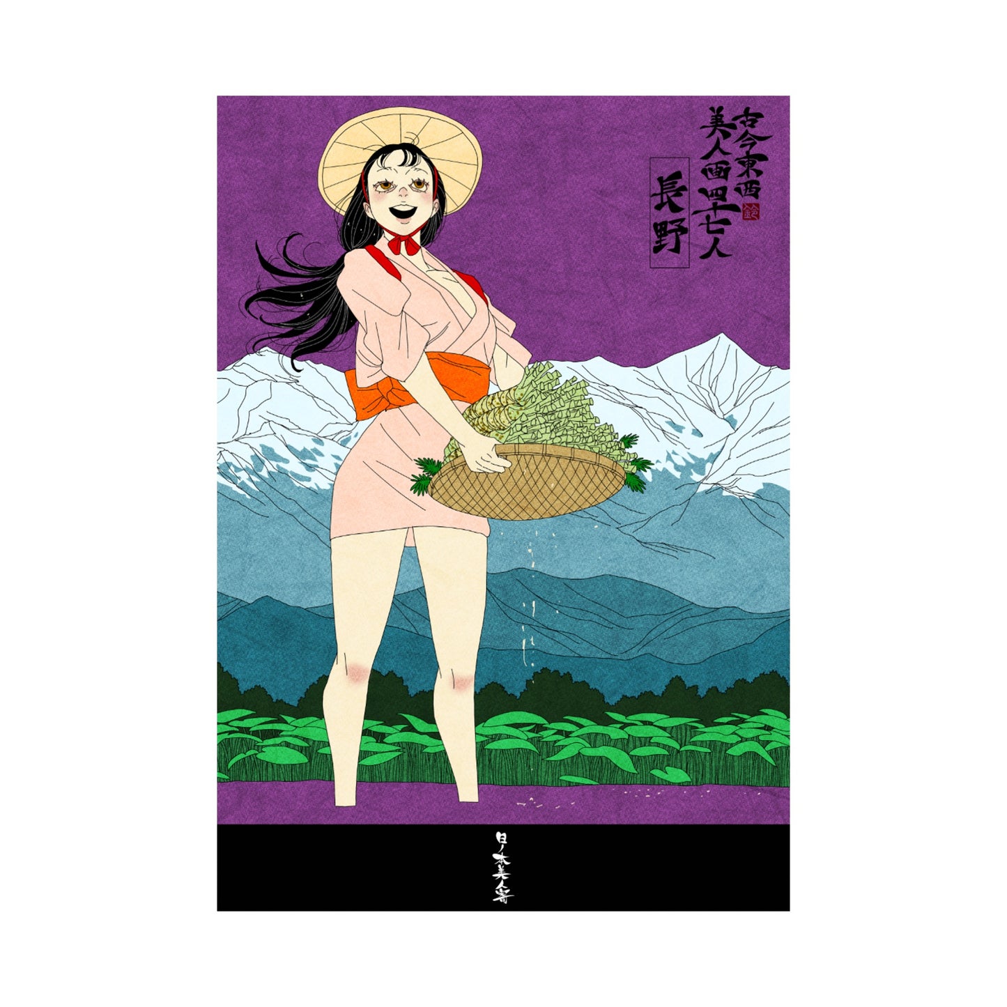 【WEB限定】EmST 鈴木セイゴ個展『日ノ本美人寄』B3マットコーティングポスター長野県