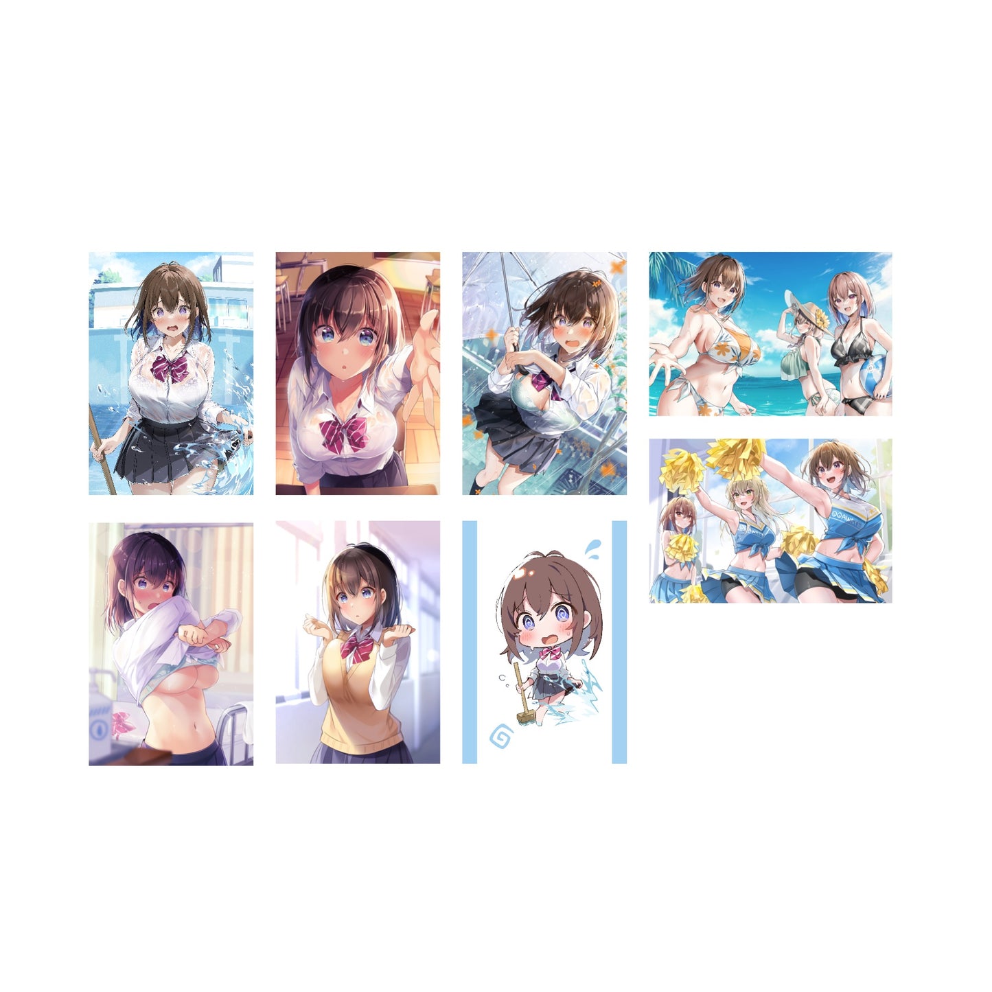 EmST 白クマシェイク個展「ラッキーエイト」ポストカードSET