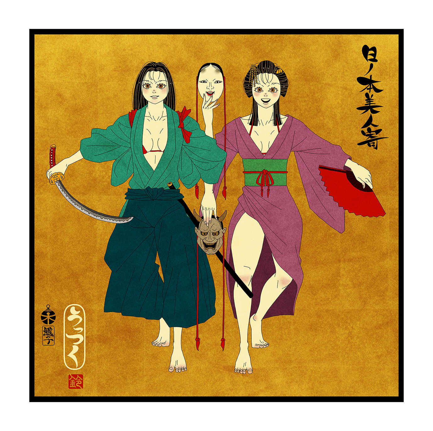 EmST 鈴木セイゴ個展『日ノ本美人寄』レイヤードアクリル