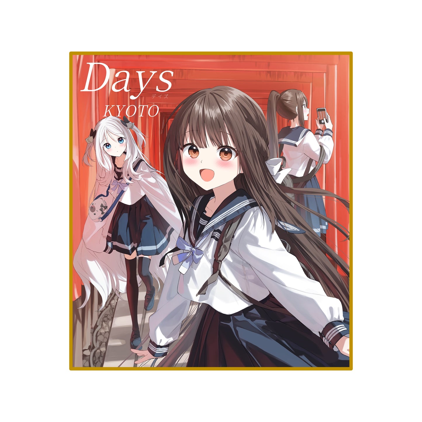 ぺんたごん個展 直筆サイン入り色紙 KYOTO