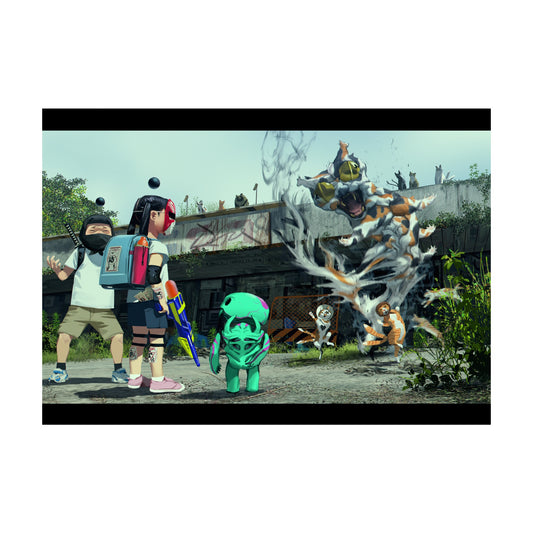 EmST 友野るい個展『戯画☆桃太郎奇譚』マットコーティングポスターJ