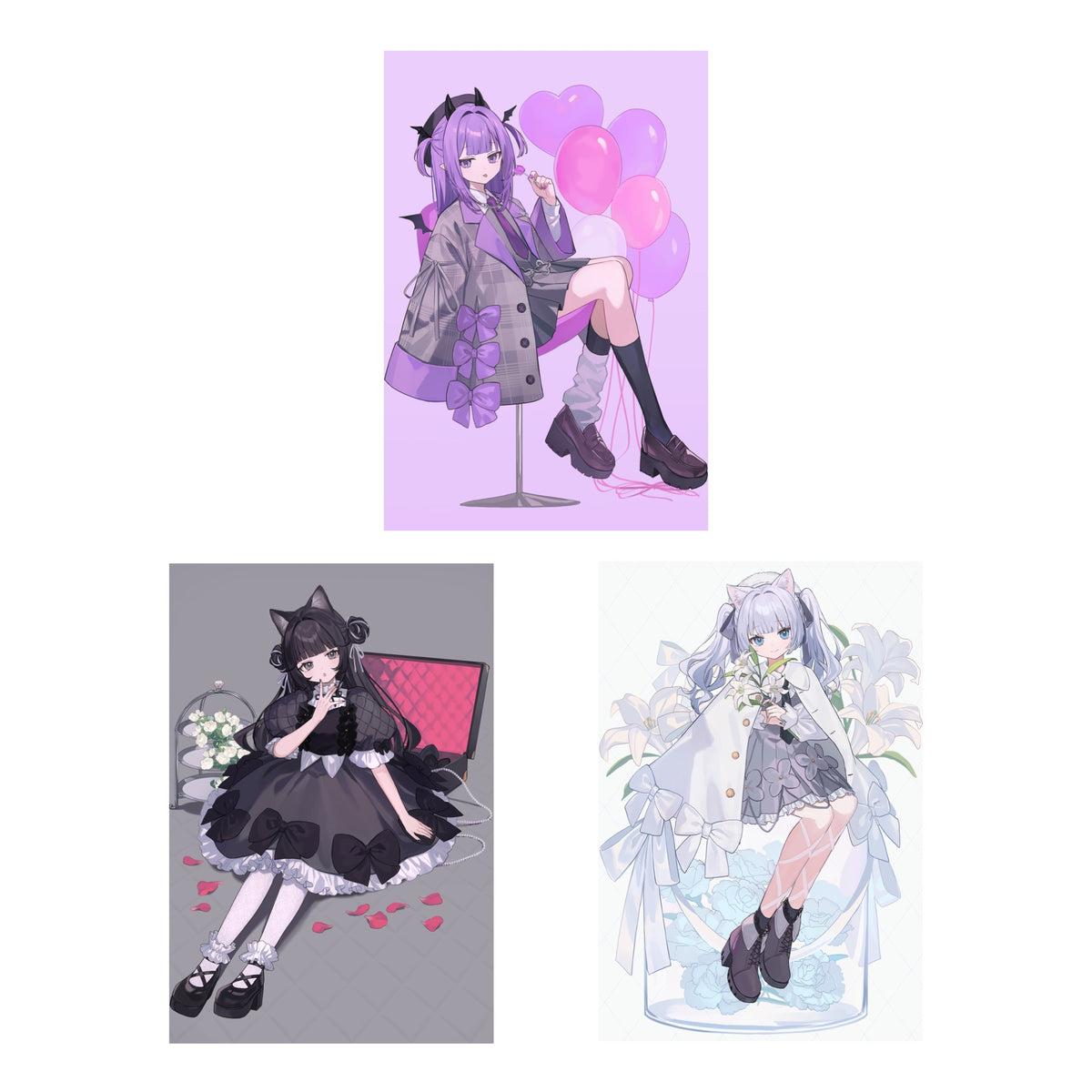 しゅがお個展「“K”ROSSING」ポストカードセットB(3枚1セット)