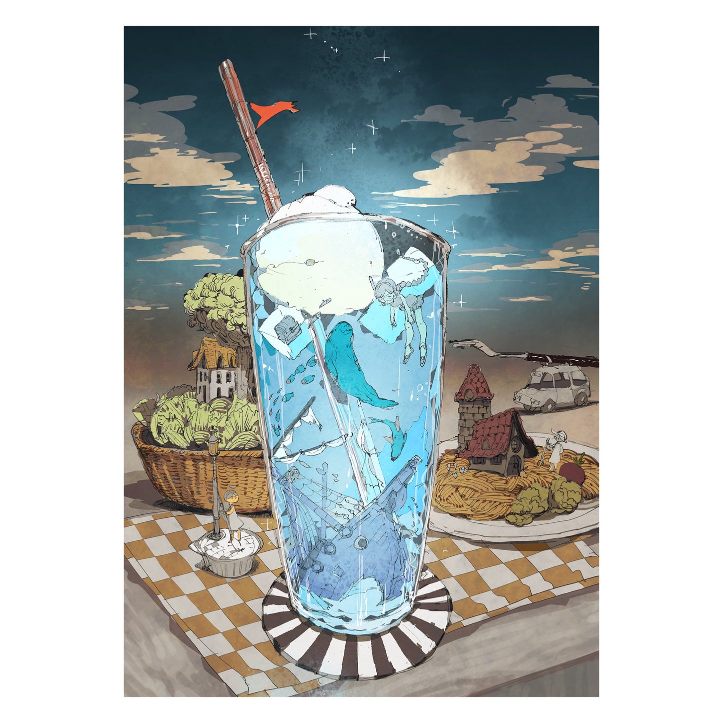 出水ぽすか個展『Reflection』B3マットコーティングポスターC