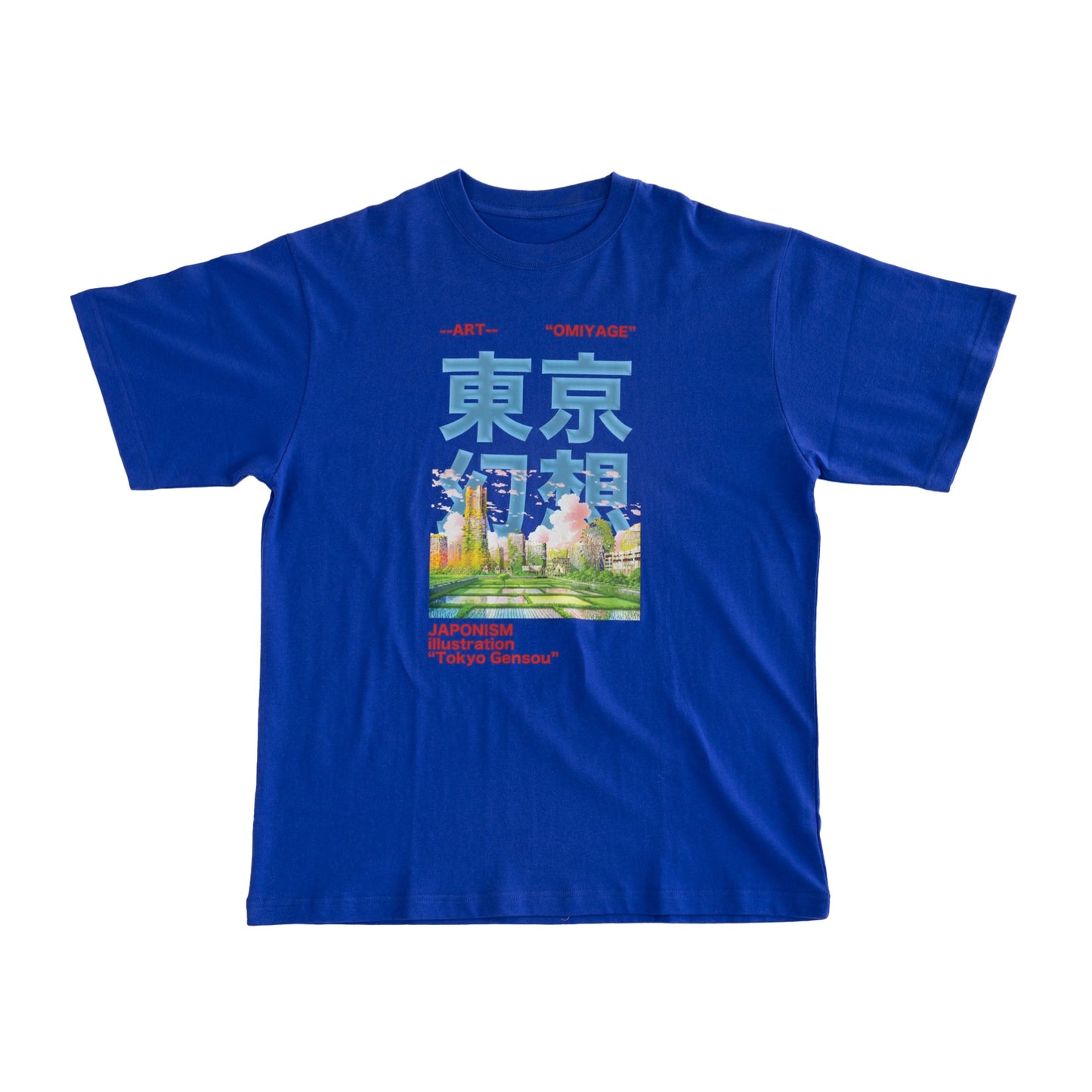 NEW JAPONICA 半袖Tシャツ「東京幻想#1」ブルー XLサイズ
