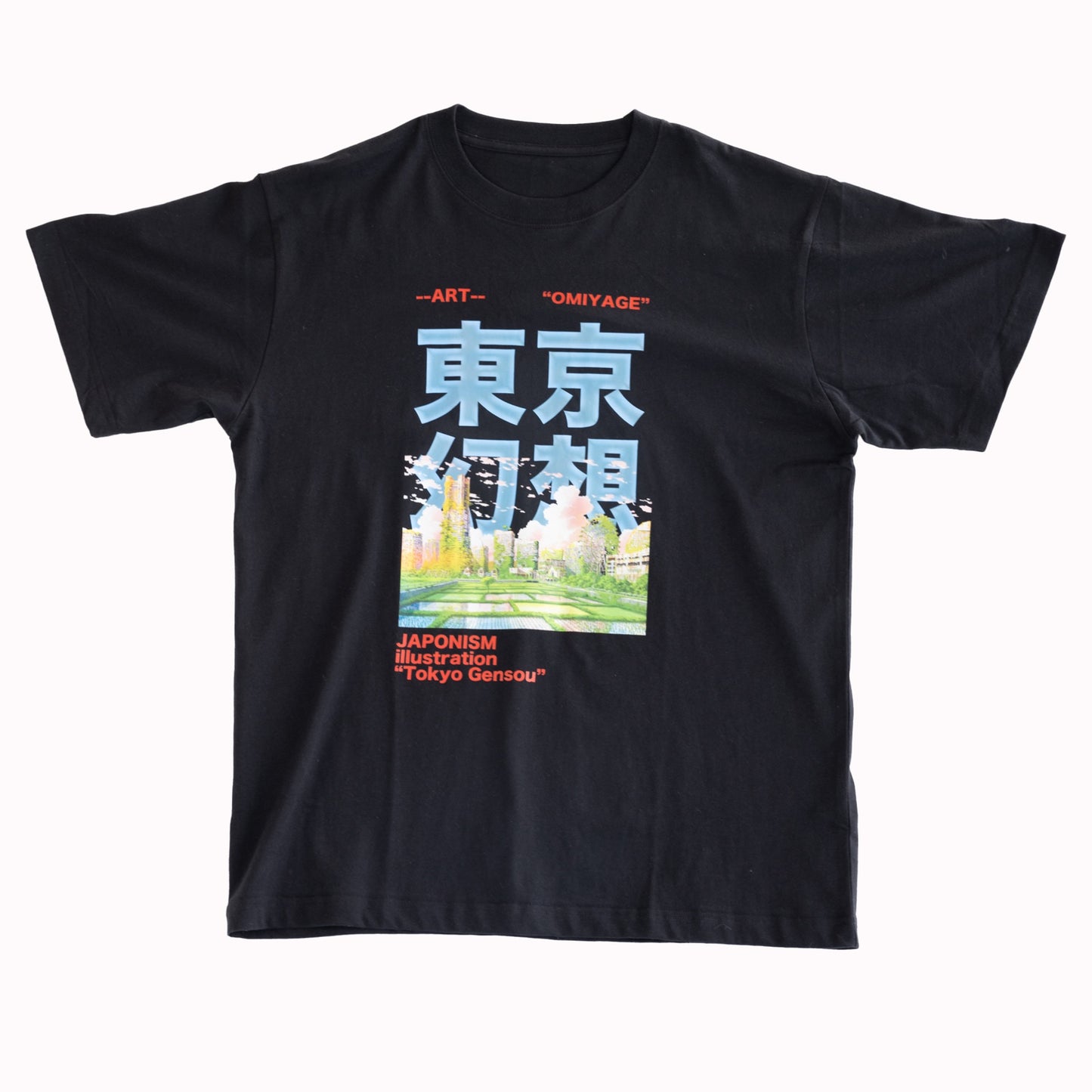NEW JAPONICA 半袖Tシャツ「東京幻想#1」ブラック XLサイズ