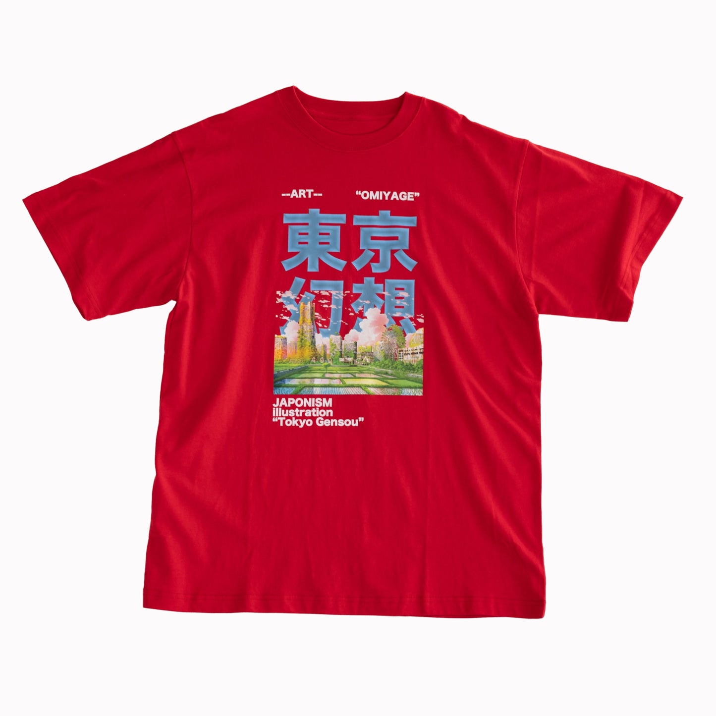 NEW JAPONICA 半袖Tシャツ「東京幻想#1」レッド Lサイズ