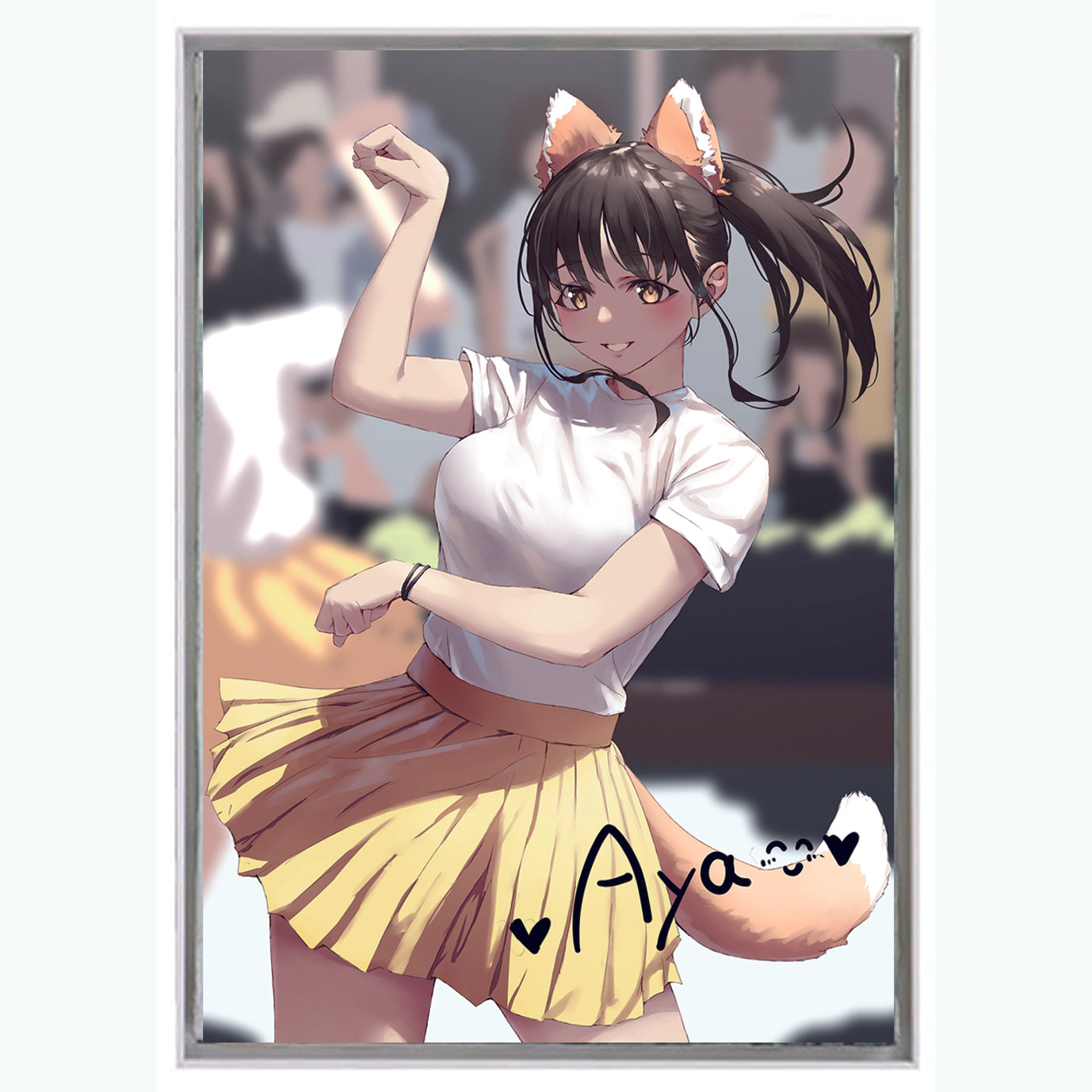 EmST jonsun個展「あと二日」 SMキャンバスA(キャラサイン入り/フレームあり) アヤ