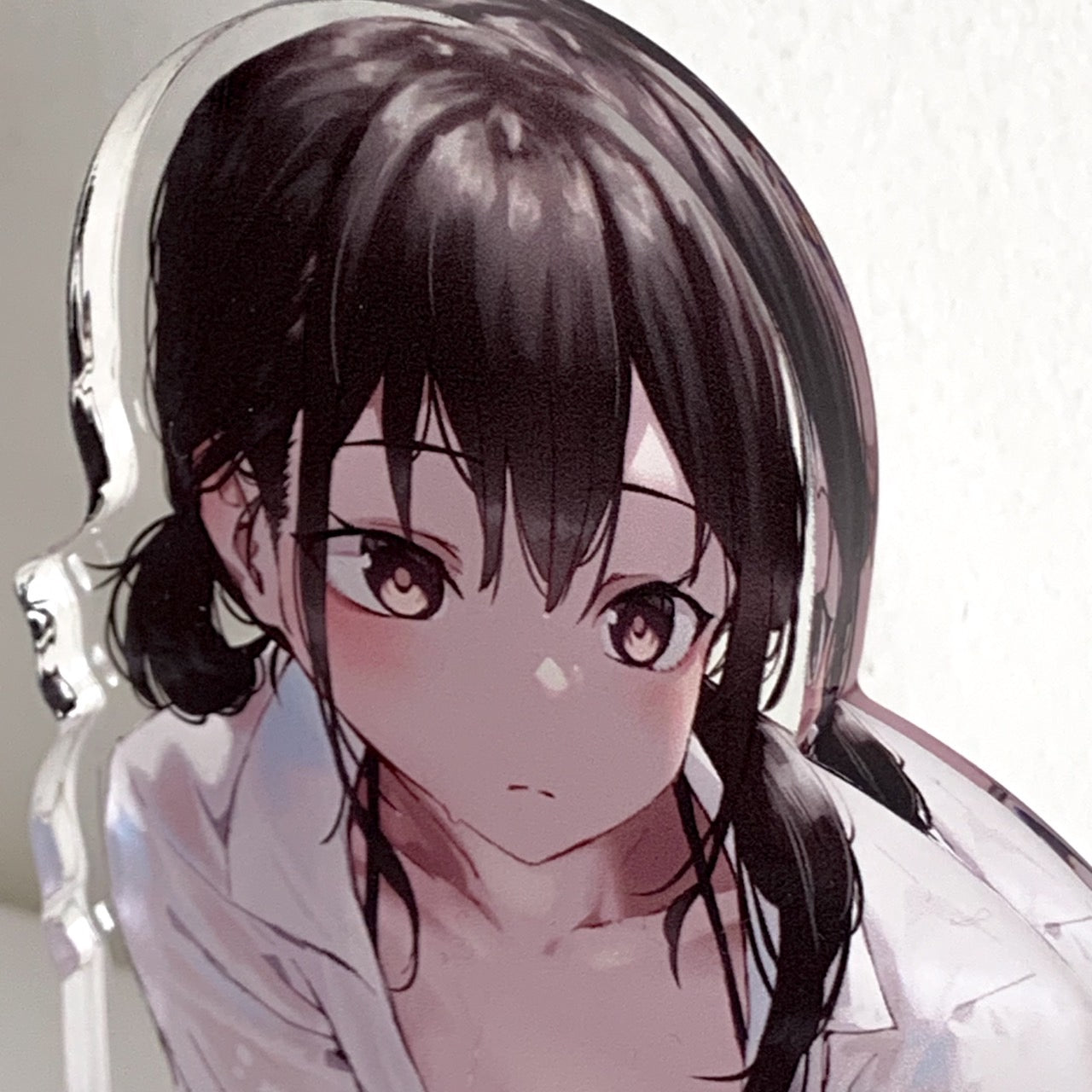 EmST jonsun個展「あと二日」 ダイカットアクリルブロックC「今年のトレンドはおさげの子」