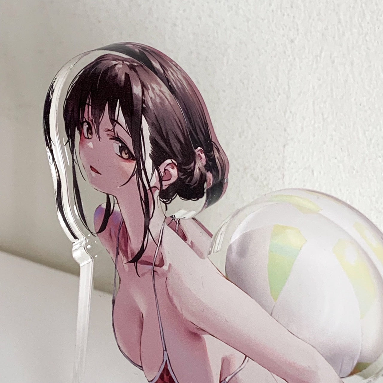 EmST jonsun個展「あと二日」 ダイカットアクリルブロックA「ビーチボールで遊びたい子」