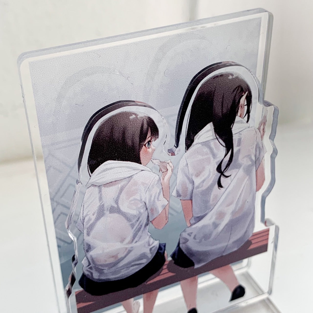 EmST jonsun個展「あと二日」 アクリルジオラマ「部活バレてる二人組」