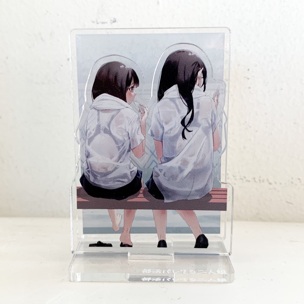 EmST jonsun個展「あと二日」 アクリルジオラマ「部活バレてる二人組」