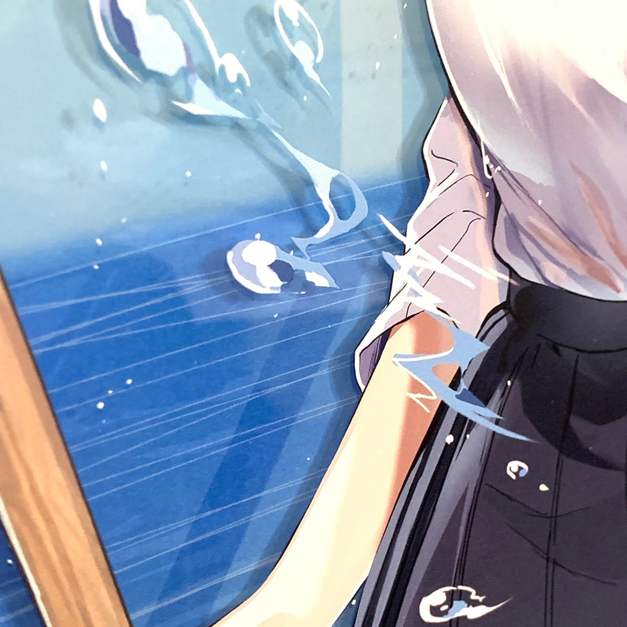 EmST 白クマシェイク個展「ラッキーエイト」レイヤードアクリルアート(額装入り)