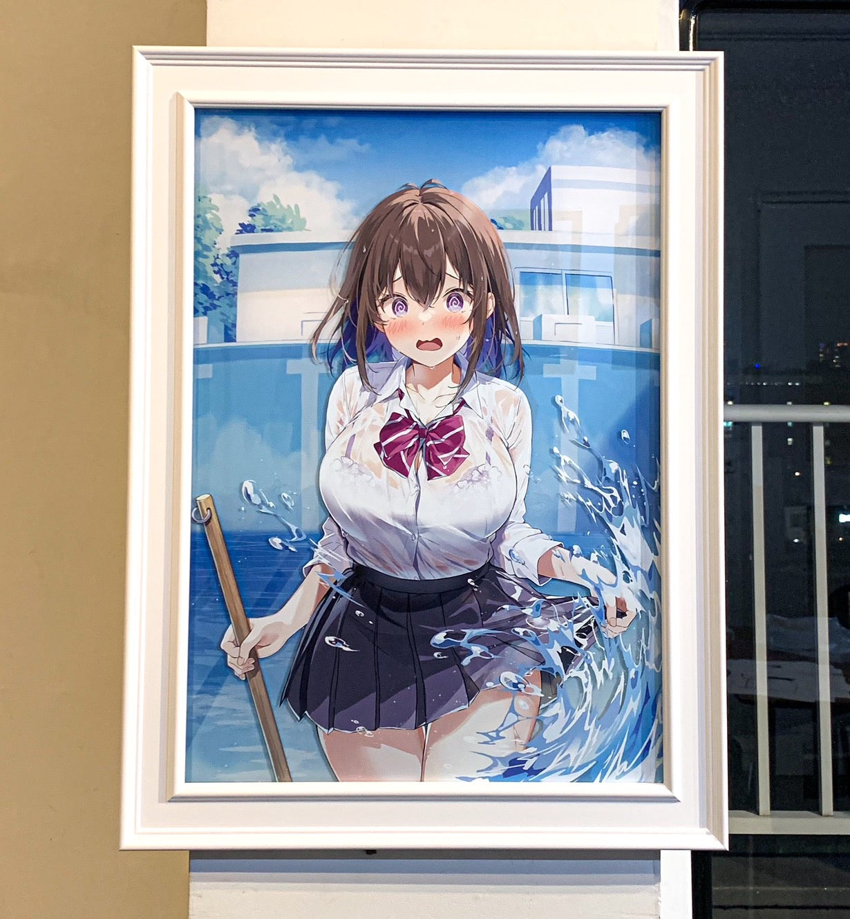 EmST 白クマシェイク個展「ラッキーエイト」レイヤードアクリルアート(額装入り)