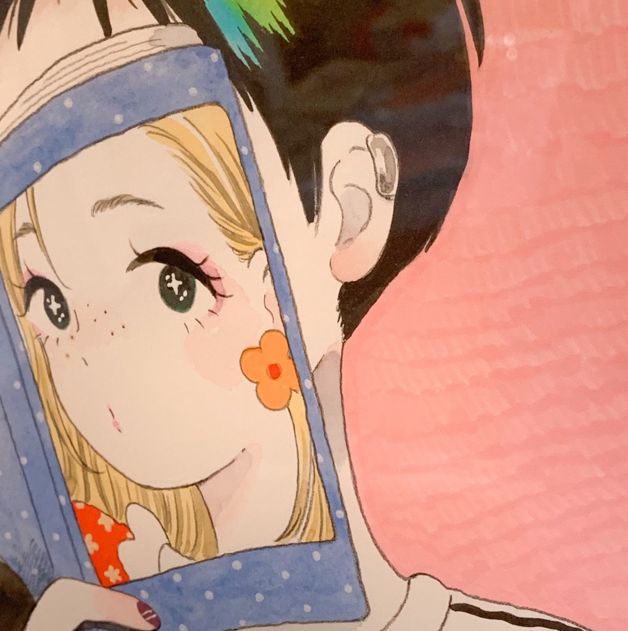 【1点限定】アナログ原画『きみも私もどっちも最高』