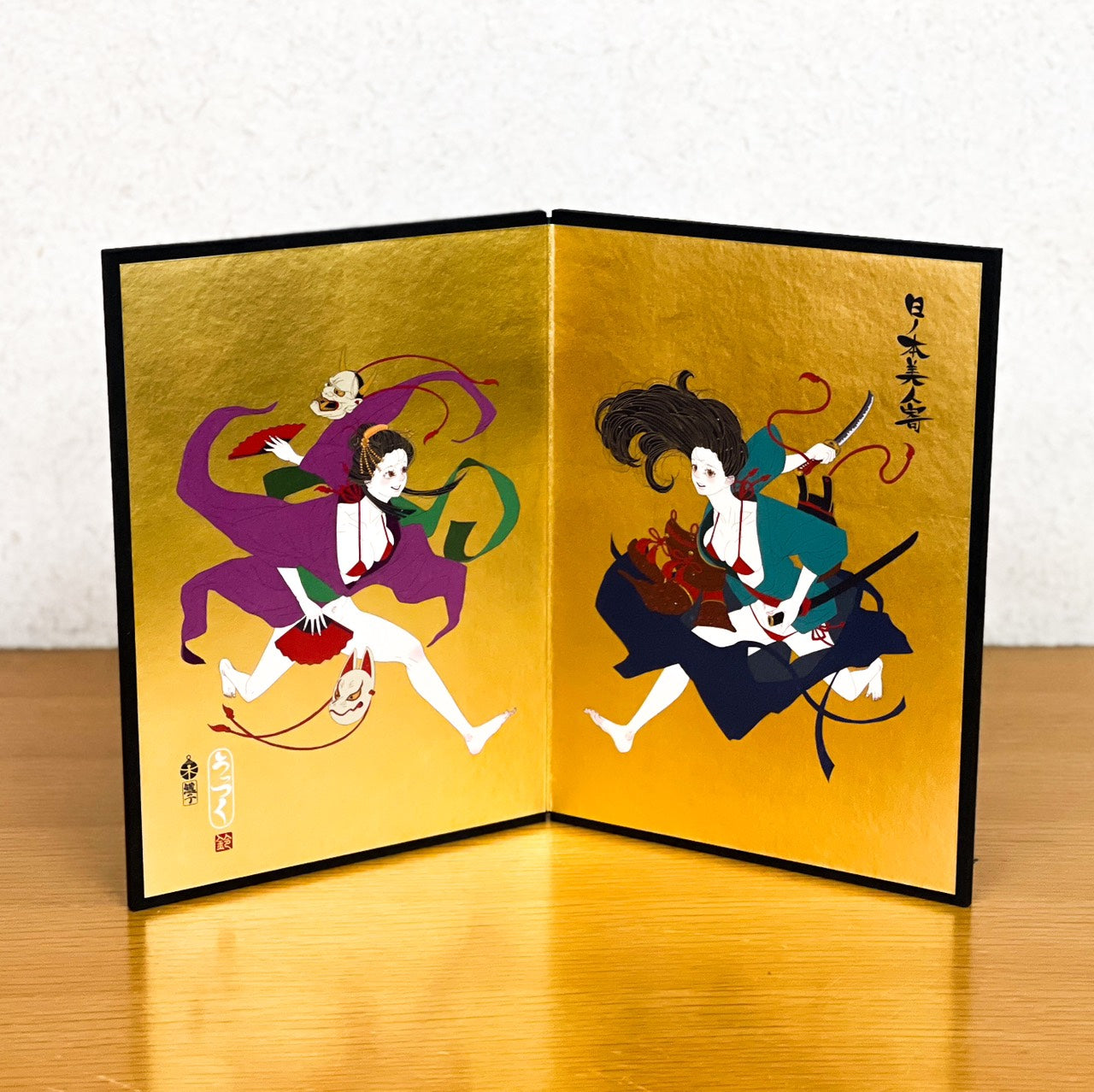 EmST 鈴木セイゴ個展『日ノ本美人寄』卓上金屏風