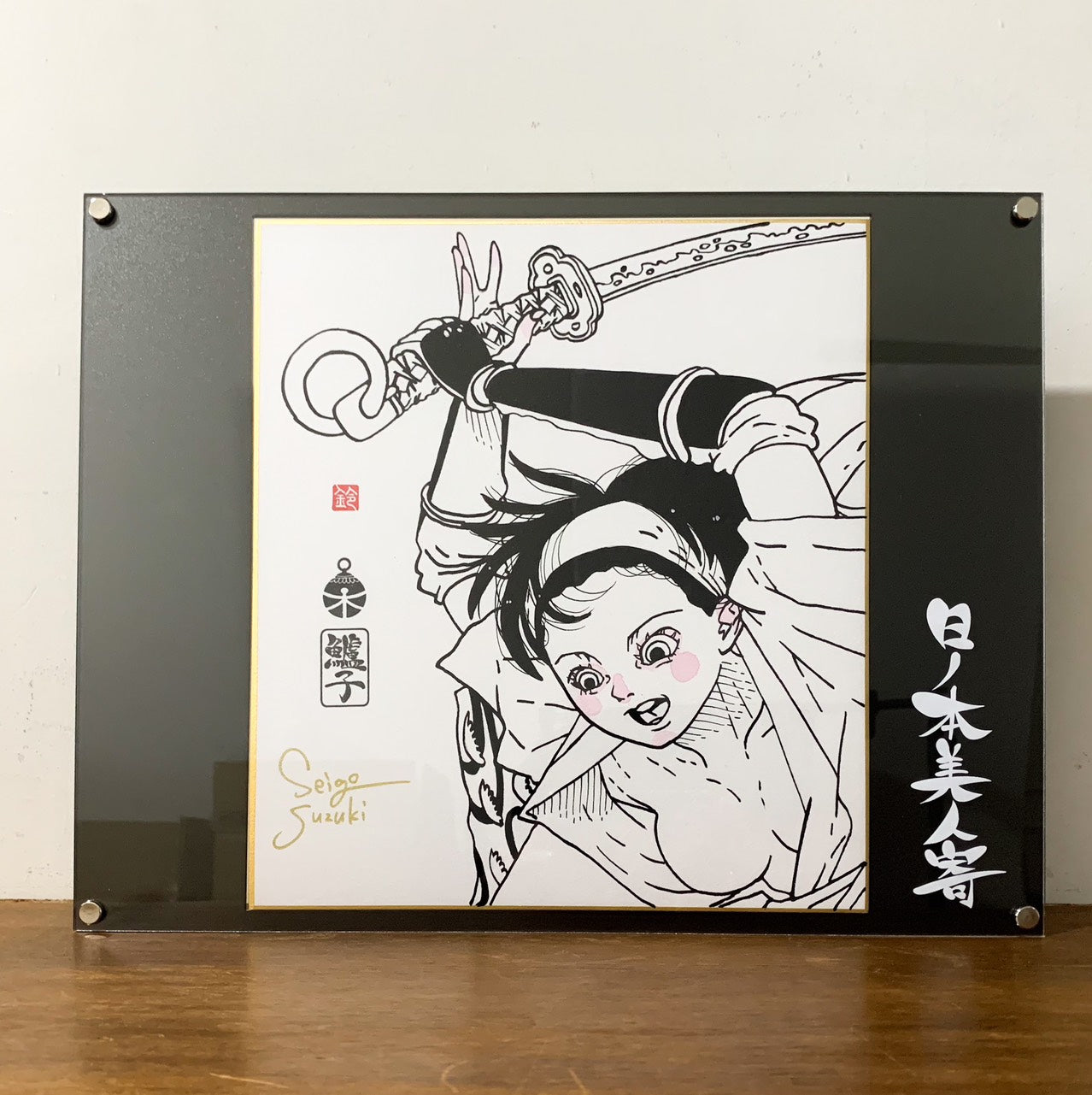 【抽選販売】EmST 鈴木セイゴ個展『日ノ本美人寄』直筆アナログ色紙E