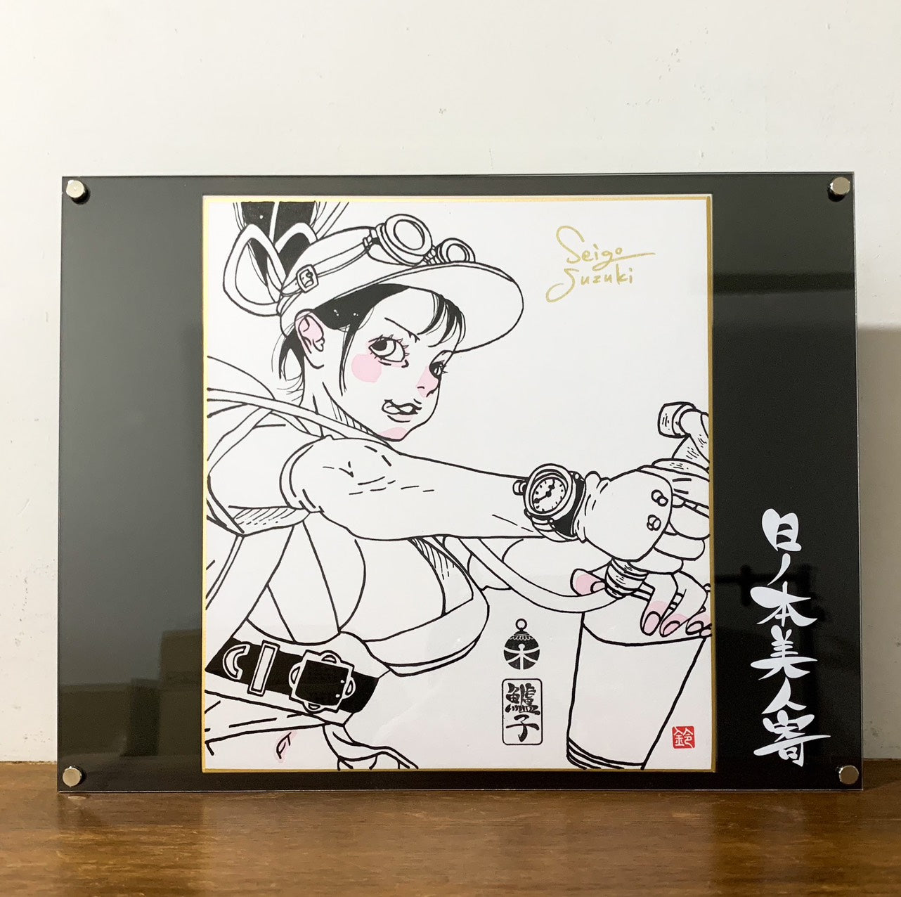 抽選販売】EmST 鈴木セイゴ個展『日ノ本美人寄』直筆アナログ色紙F