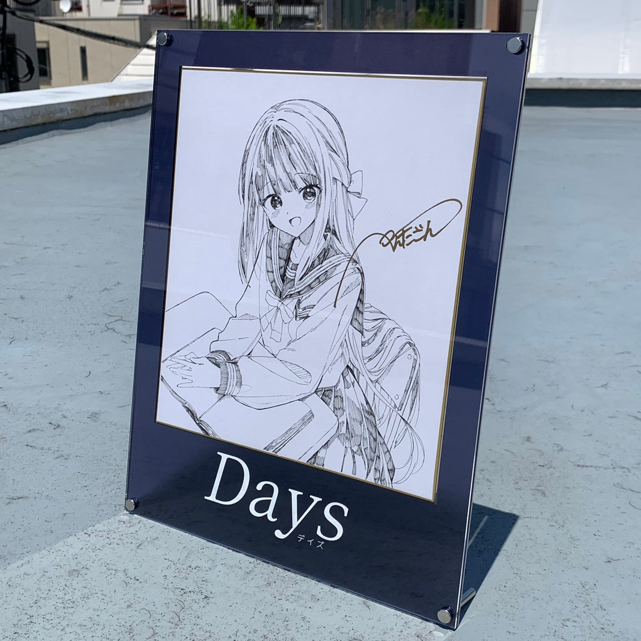 【抽選販売】ぺんたごん個展1点限定直筆イラスト色紙 A