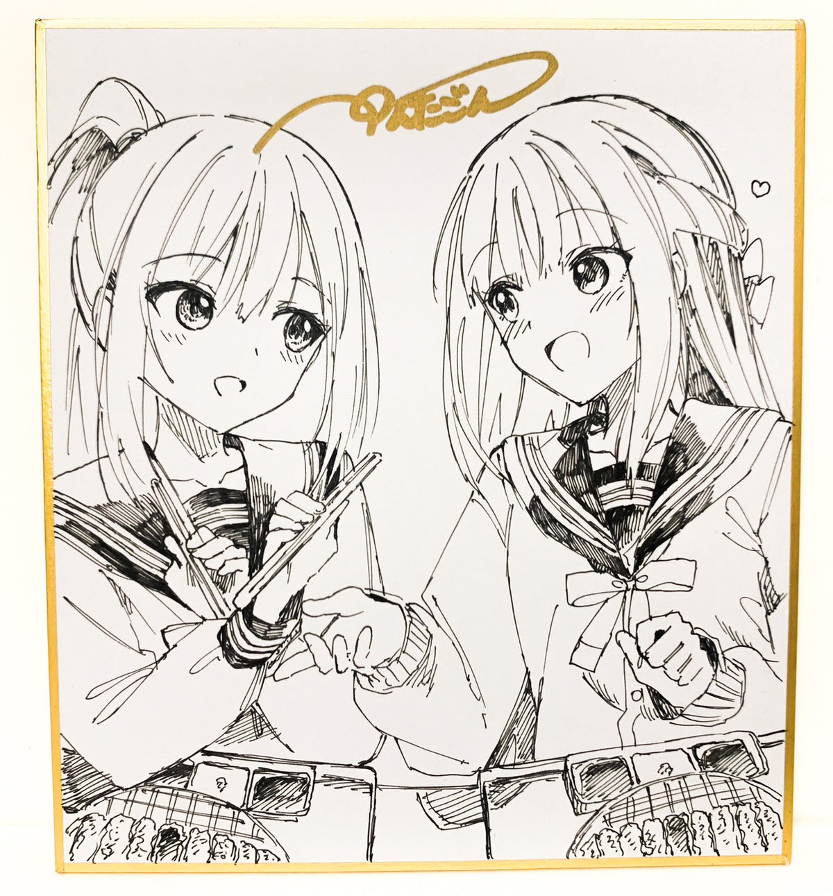 【抽選販売】ぺんたごん個展1点限定直筆イラストミニ色紙 D