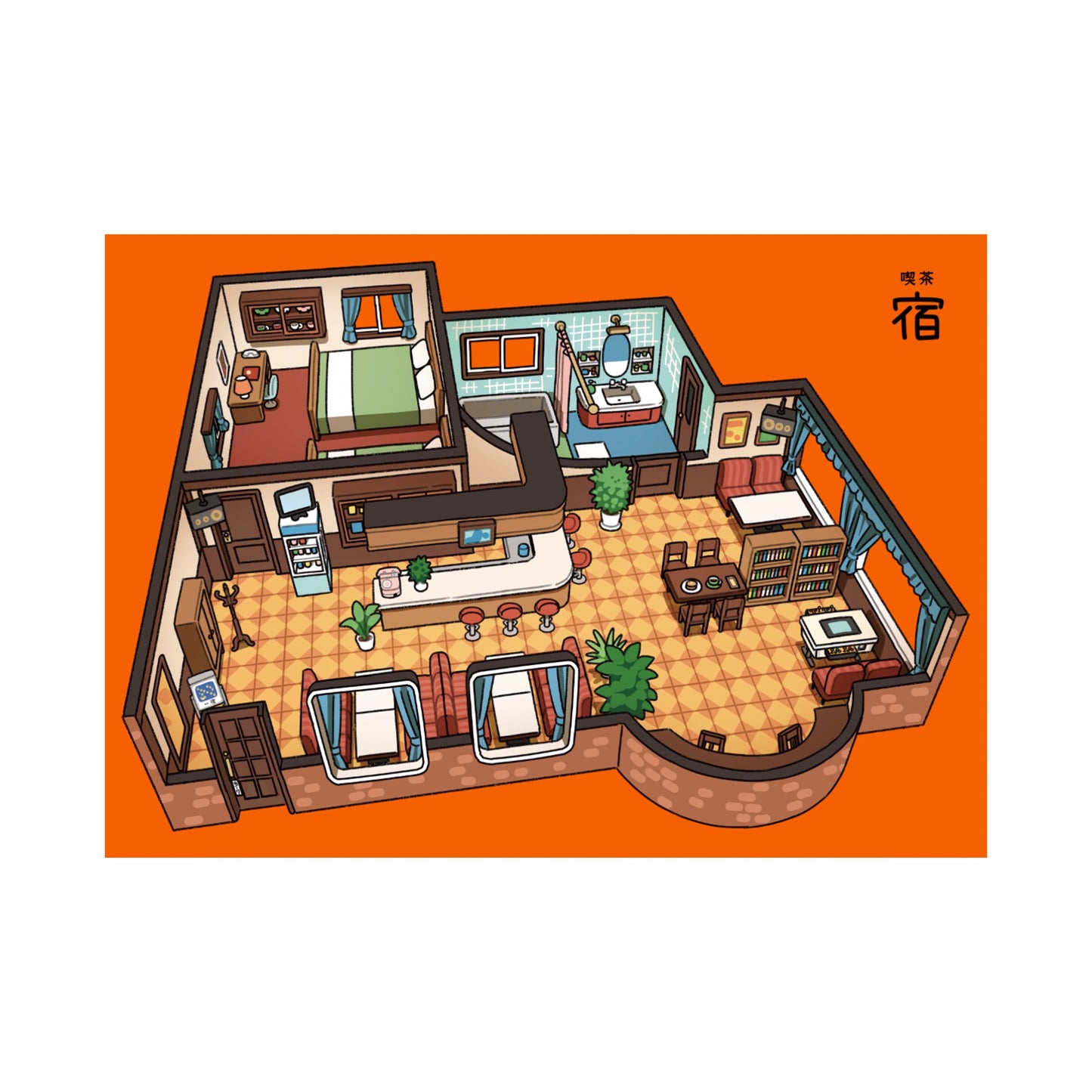 EmST TAO個展『TAOの空想ホテル』マットコーテングポスター B3サイズO