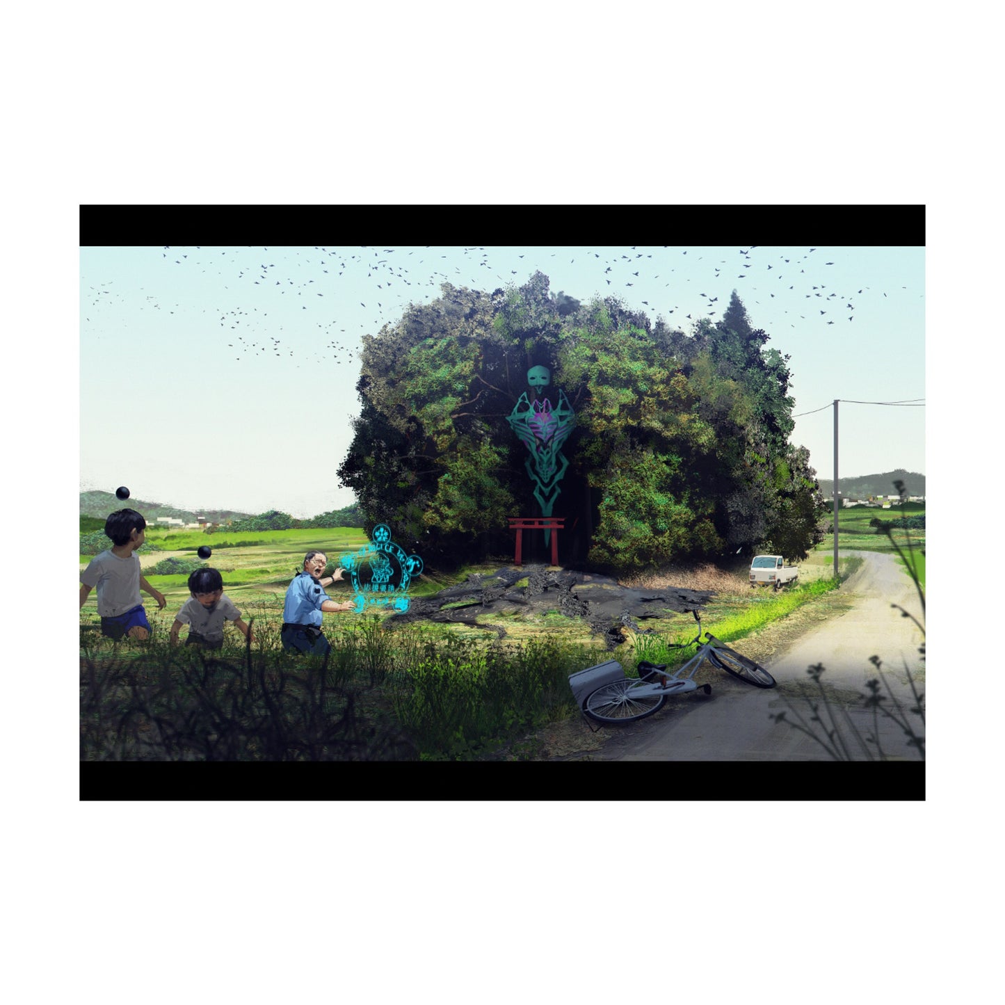 EmST 友野るい個展『戯画☆桃太郎奇譚』マットコーティングポスターI