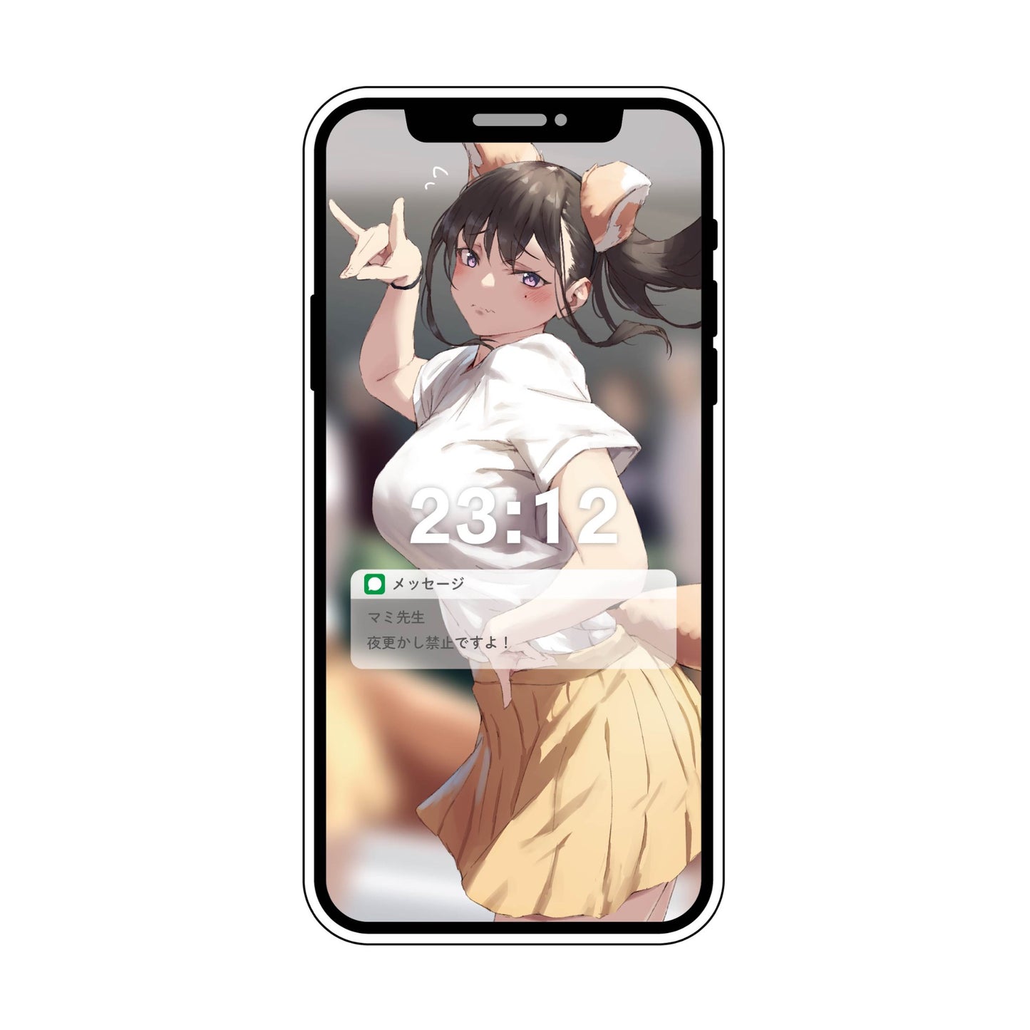 EmST jonsun個展「あと二日」スマホ型アクリルボードD マミ