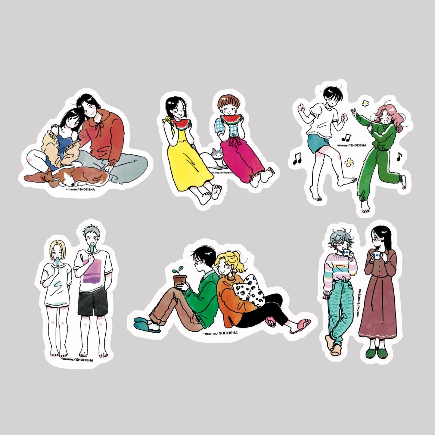 「東京ふたり暮らし日和」刊行記念イベントby mame ダイカットステッカーSET