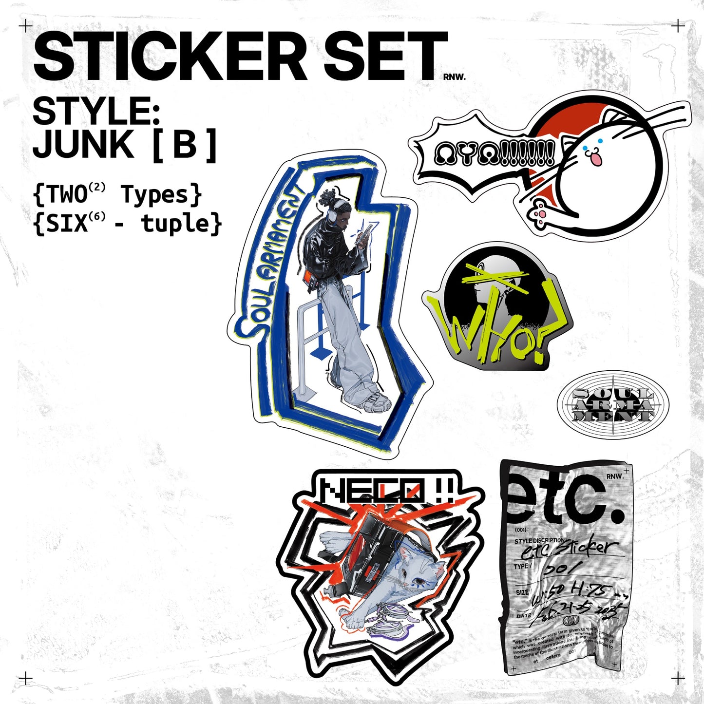 EmST ろるあ個展「etc.」 ステッカーセットB