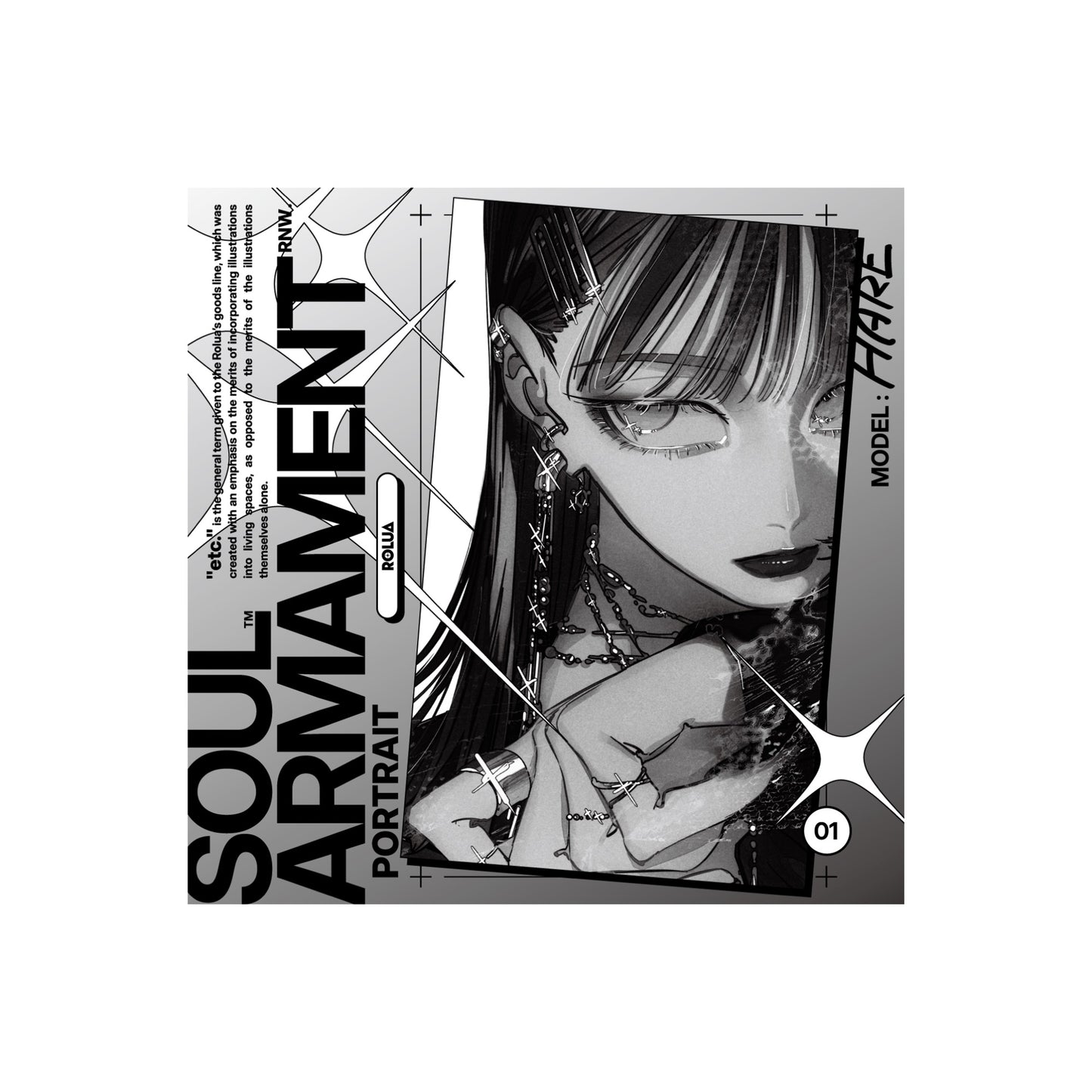 EmST ろるあ個展「etc.」 メタリックステッカーA