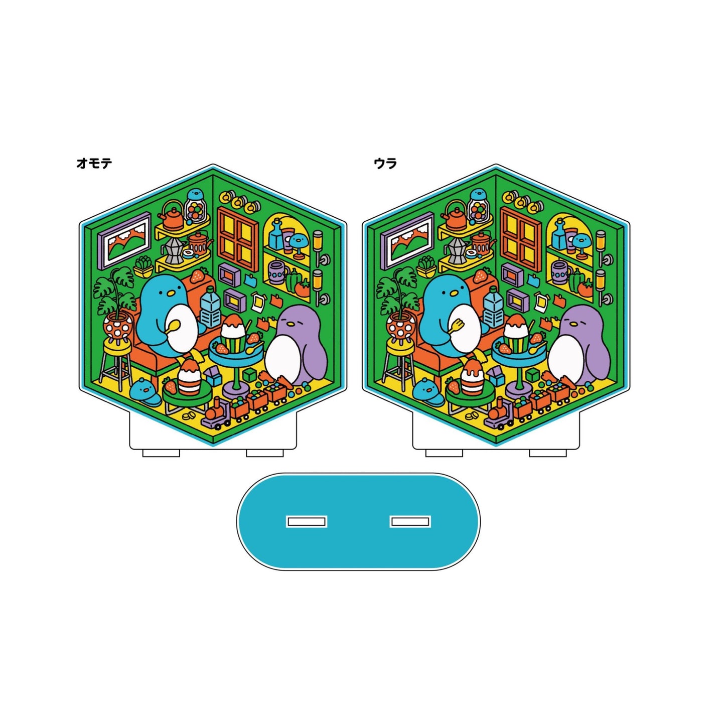 shimizu『ちがいさがしのへや』個展 リバーシブルアクリルスタンドA