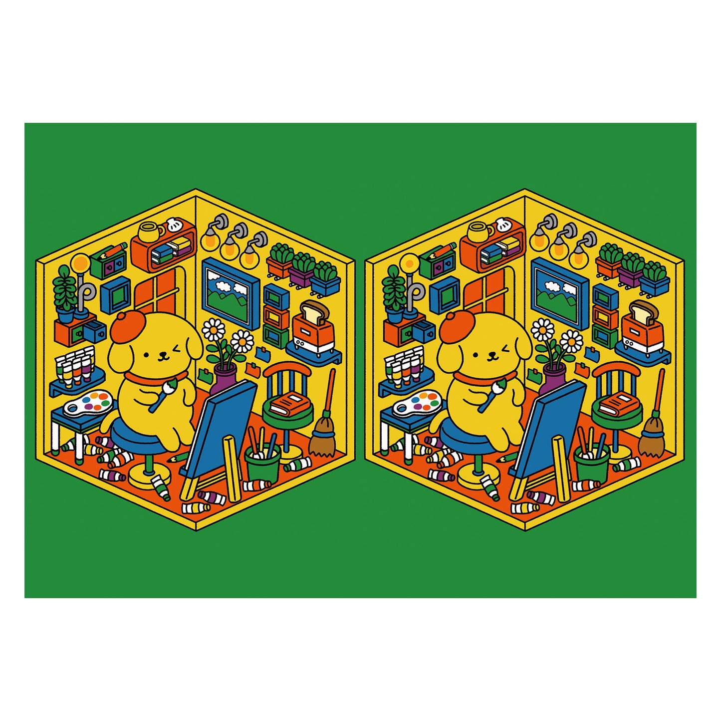 shimizu『ちがいさがしのへや』個展B3マットコーティングポスターA