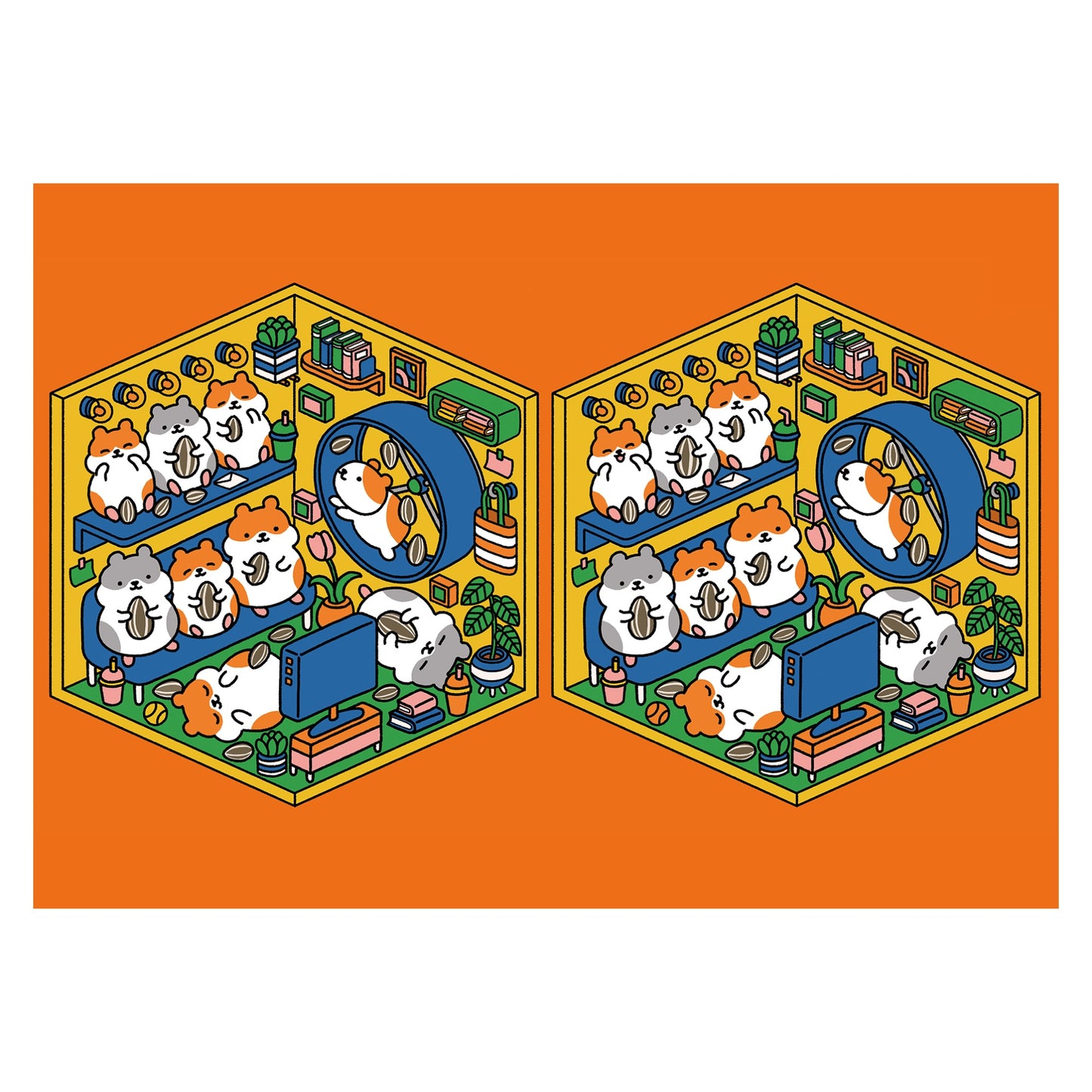 shimizu『ちがいさがしのへや』個展B3マットコーティングポスターF