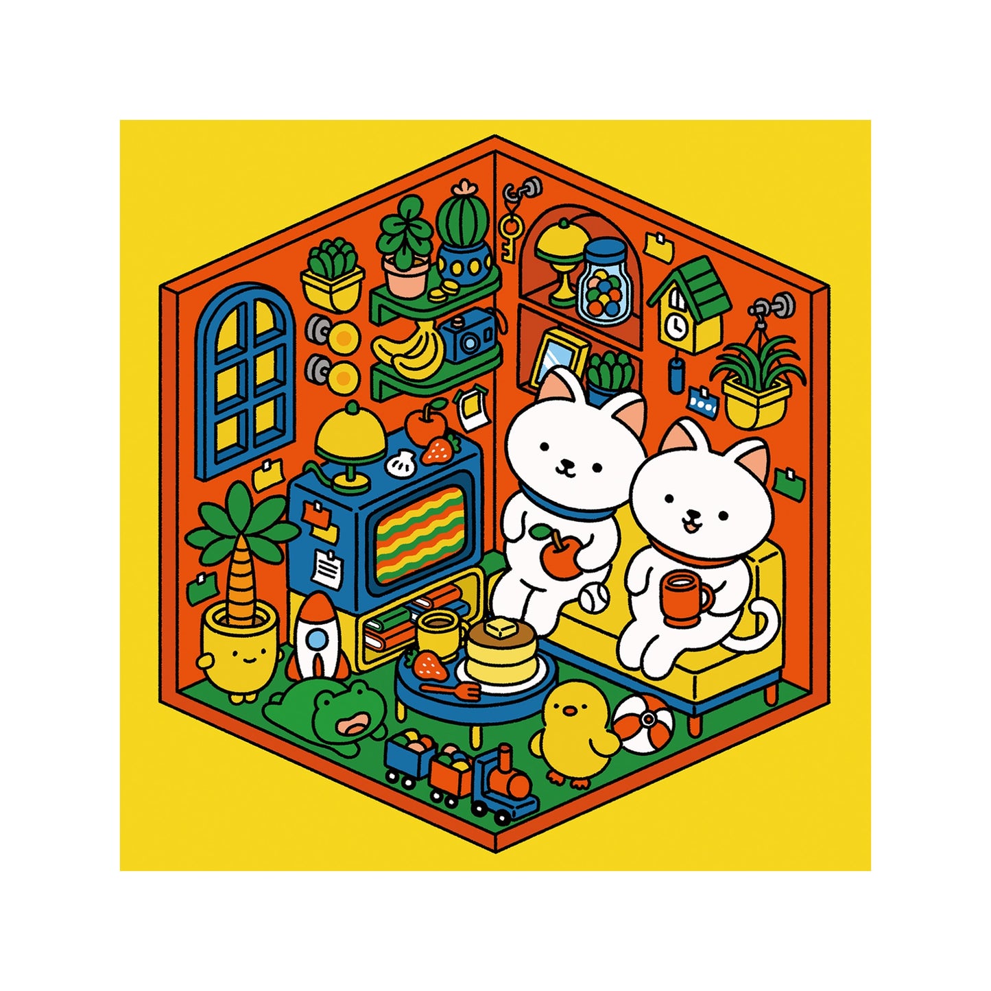 shimizu『ちがいさがしのへや』個展S4スクエアキャンバス