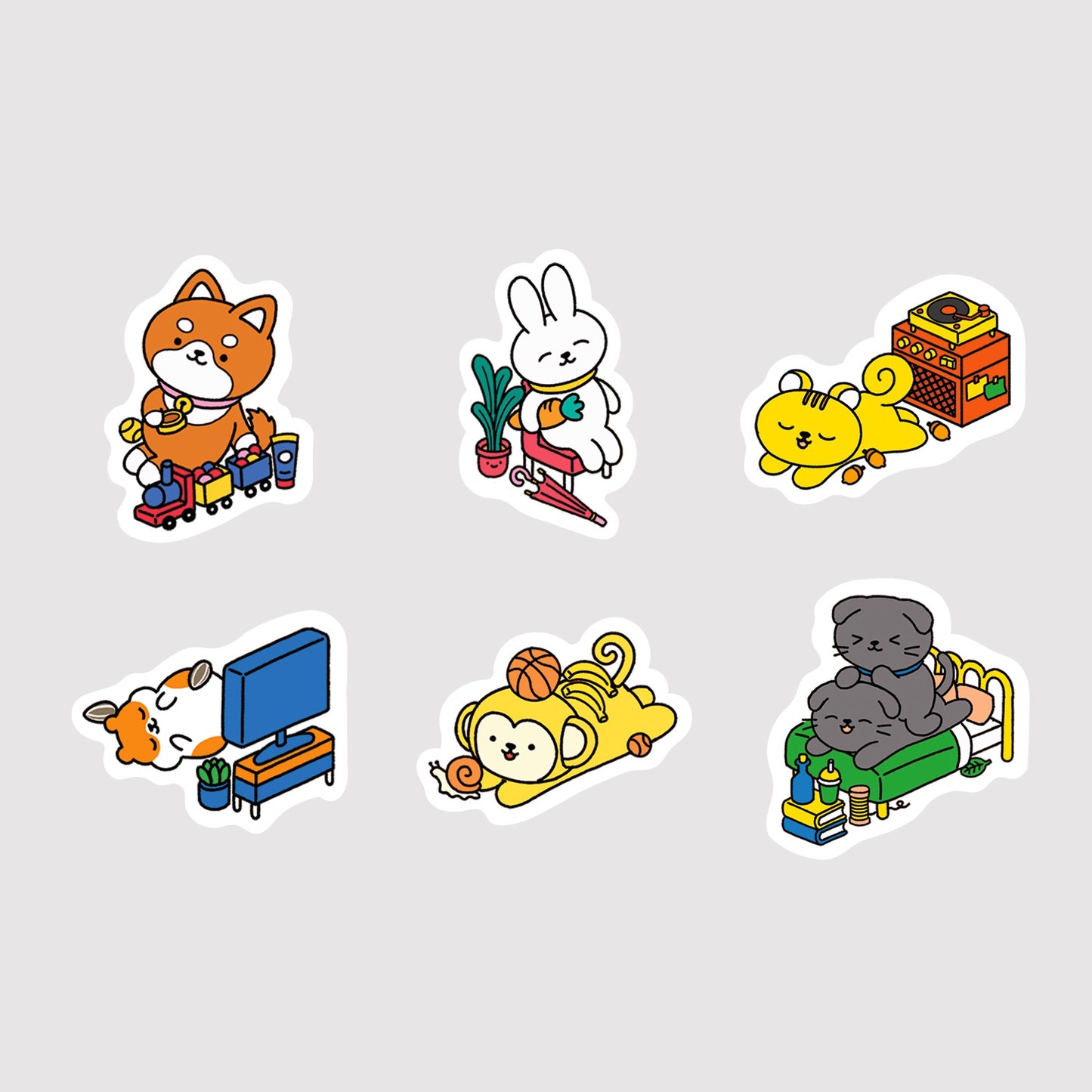 shimizu『ちがいさがしのへや』個展ステッカーセットC