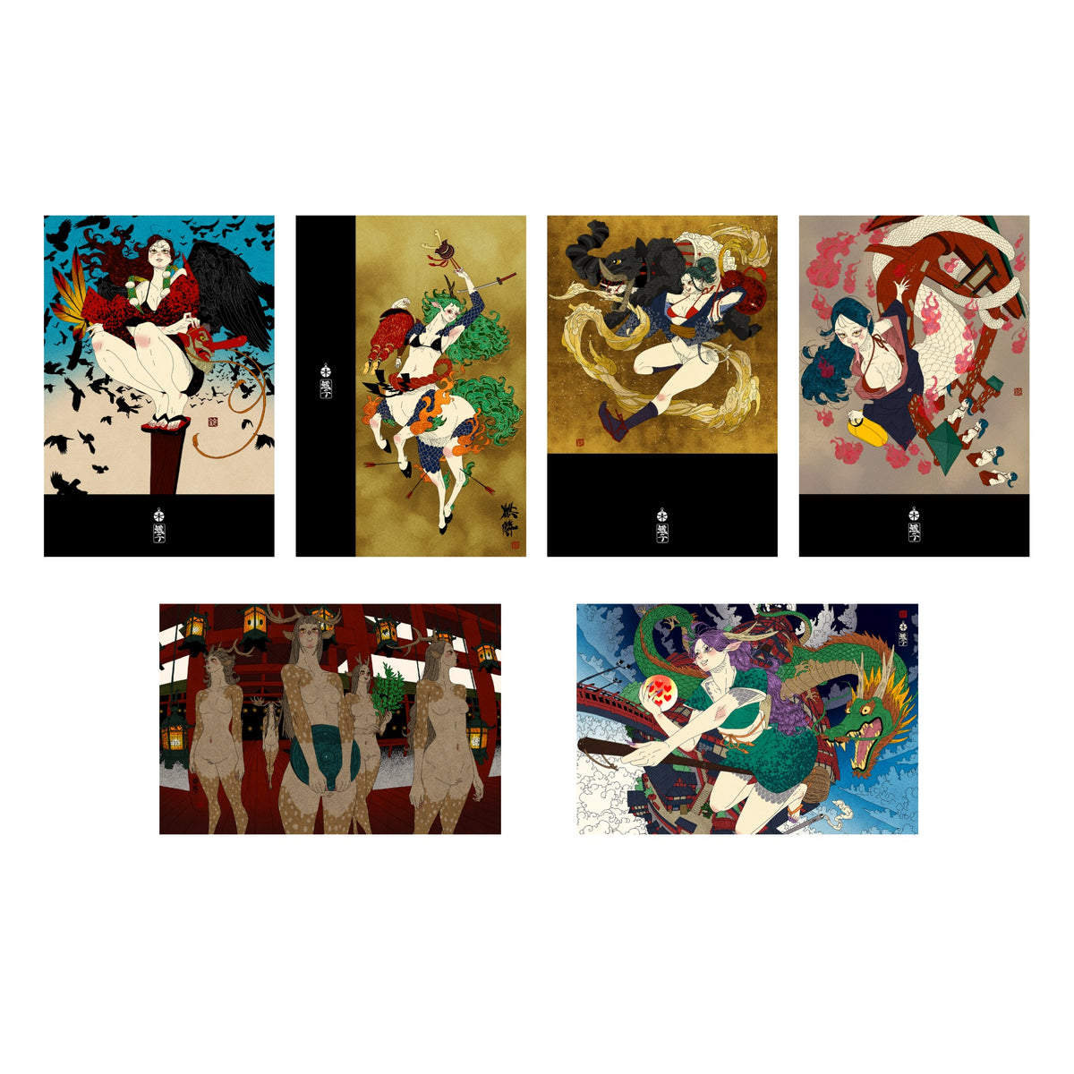鈴木セイゴ個展『伝翔』ポストカードセット(6枚1セット)