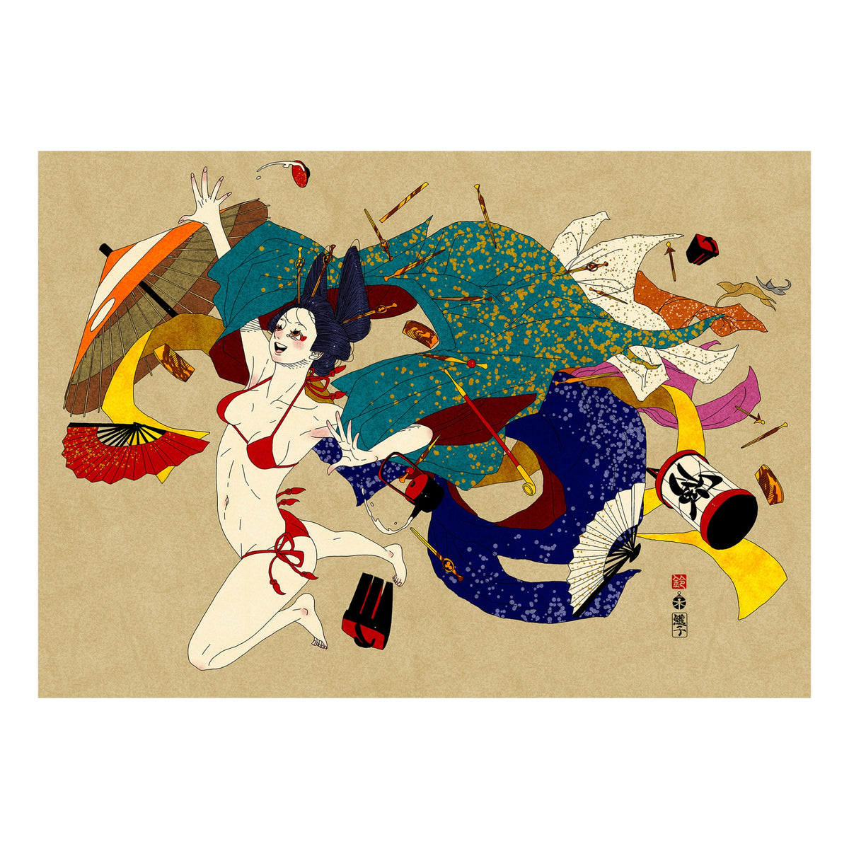 鈴木セイゴ個展『伝翔』B3マットコーティングポスター B