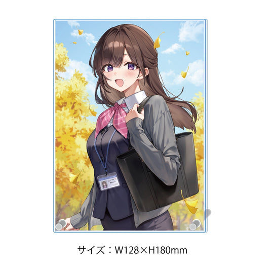 天城しの個展『受付ちゃんの外出』アクリルボード