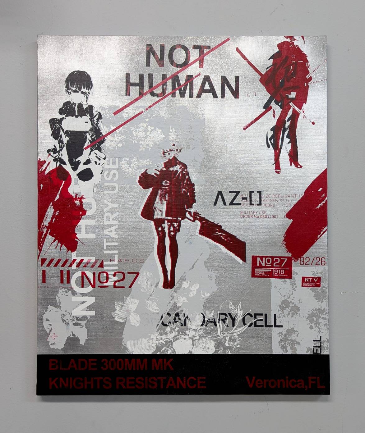 neco個展 『黎明』京都巡回展1点限定　F15キャンバスアート pattern C