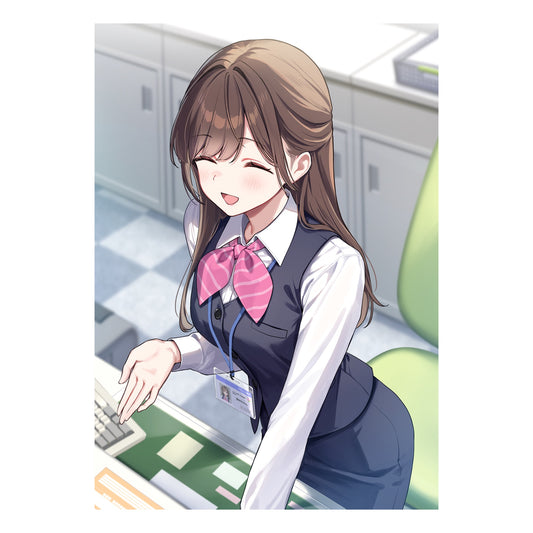 天城しの個展『受付ちゃんの外出』B3マットコーティングポスターA