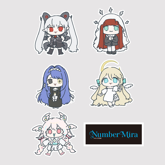 EmST がわこ個展「Number Mira」 ステッカーSET