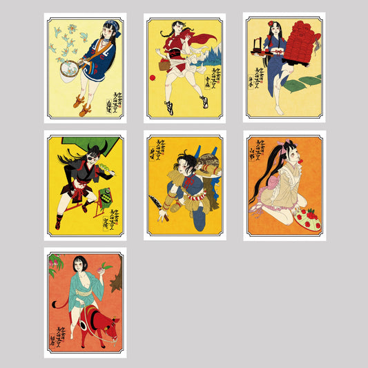 EmST 鈴木セイゴ個展『日ノ本美人寄』ステッカーSET　Vol1