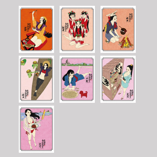 EmST 鈴木セイゴ個展『日ノ本美人寄』ステッカーSET　Vol2