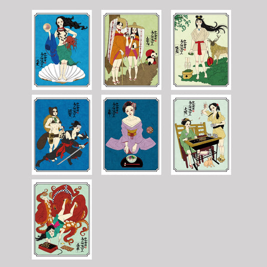 EmST 鈴木セイゴ個展『日ノ本美人寄』ステッカーSET Vol4