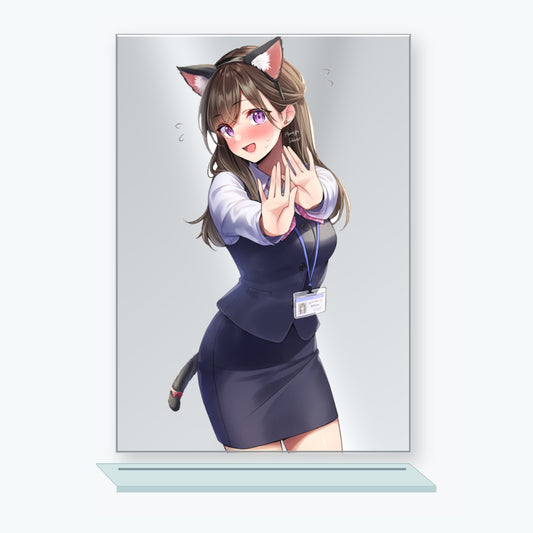 天城しの個展『受付ちゃんの外出』卓上ミラーアート A
