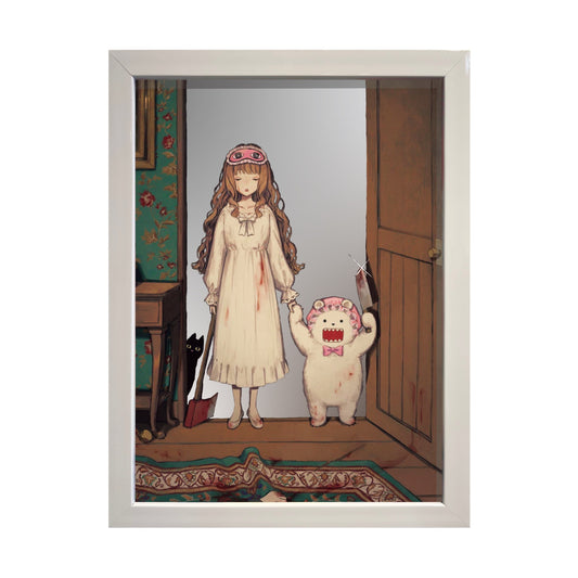 寿なし子個展『あの子は夢の中』【受注販売】壁掛けミラーアート G